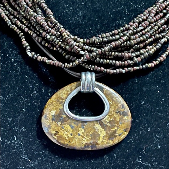 TWO Bronze Sterling & Leather Beautiful Necklaces!
